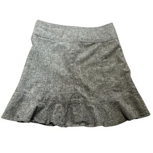 Smart Set Linen/cotton/spandex ruffle bottom grey  lightweight skirt. Sz 13